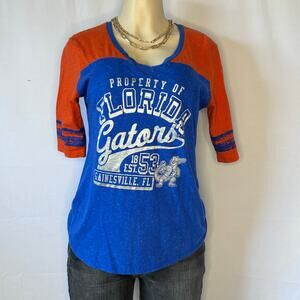 Florida Gators Women’s L Raglan Game Day Shirt Rivalry Threads Blue Orange